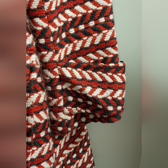 Women's 4 100% Wool Blazer Jacket Toggle Snap Front Closure Pockets Lined - Picture 4 of 10